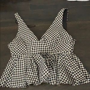 Zara peplum top with low back. Size L